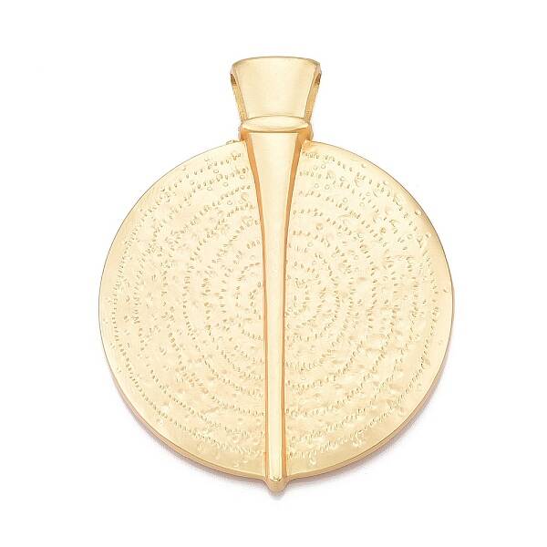 Plating Hammered Alloy Big Pendants