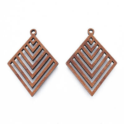 Natural Walnut Wood Pendants