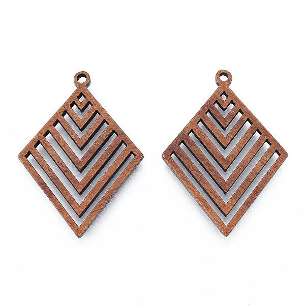 Natural Walnut Wood Pendants