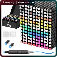 M&G Art Markers Set 24 40 60 80 168 Colors Dual Tip Alcohol Markers with Carrying Case and Color 0 Perfect for Beginners Stud...