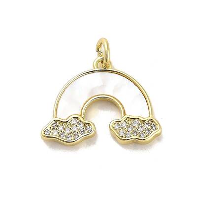 Brass Micro Pave Clear Cubic Zirconia Pendants