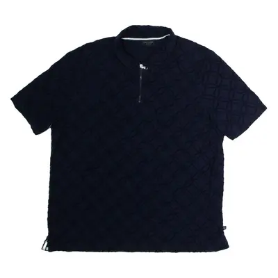 TED BAKER Mens Polo Shirt Blue Diamond L