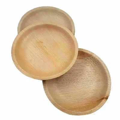 Dtocs Palm Leaf Plates 7 Inch Round (Pack 50) | Bamboo Plate Like Compostable Disposable Wedding Plates For Serving Fruits, C...