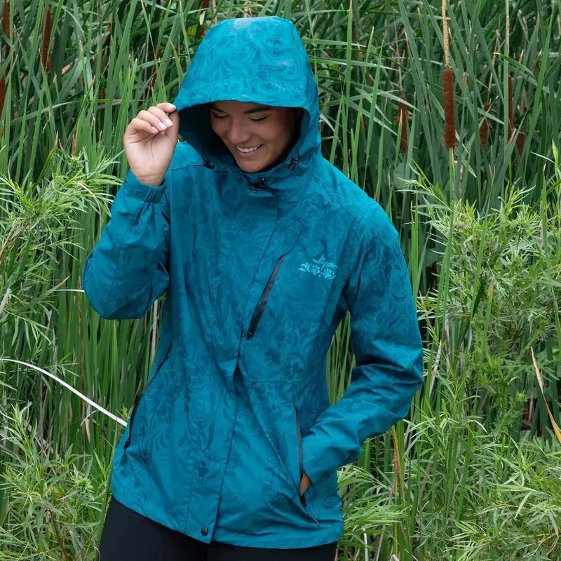 Paw Symphony Magical Print Rain Jacket - Orchid - L