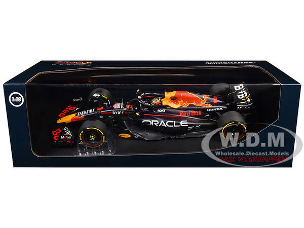 Red Bull Racing RB19 #1 Max Verstappen Oracle Winner F1 Formula One Abu Dhabi GP (2023) with Driver Limited Edition to 204 pi...