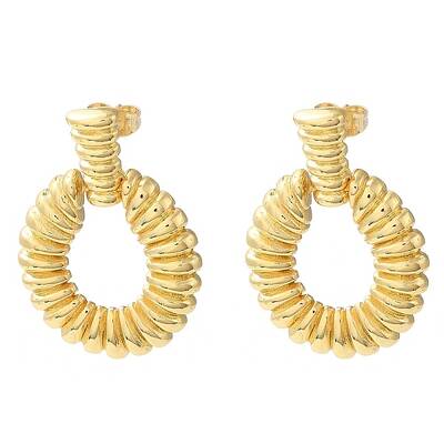 Rack Plating Brass Dangle Stud Earrings