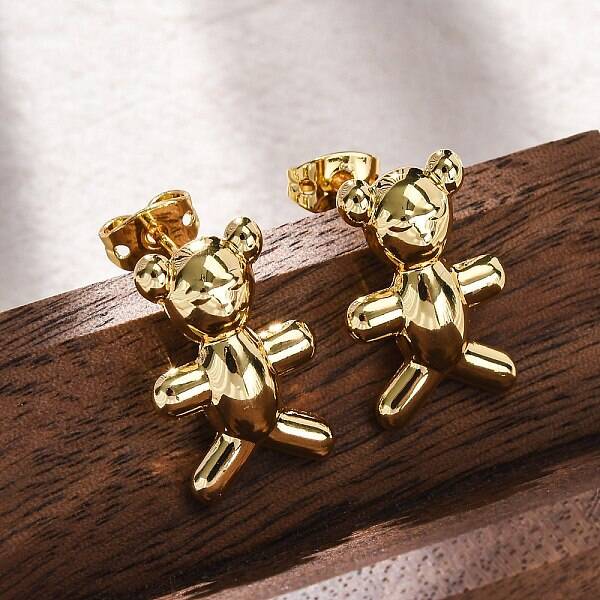 Brass Stud Earrings