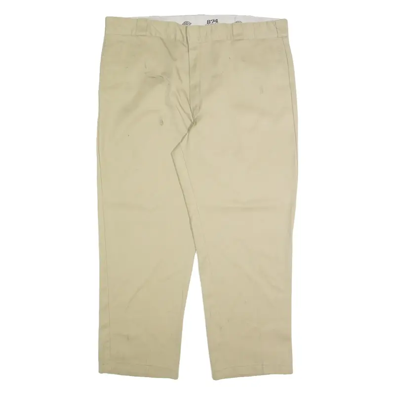 DICKIES Chino Mens Trousers Beige Regular Straight W42 L29