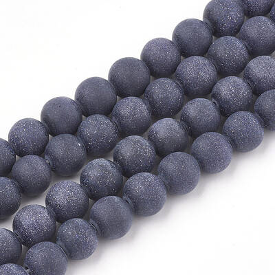 Synthetic Blue Goldstone Beads Strands