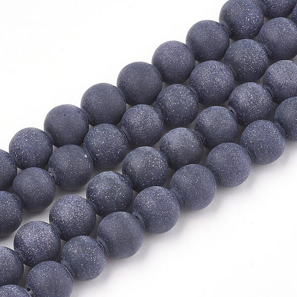 Synthetic Blue Goldstone Beads Strands