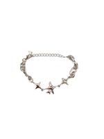 Star & Artificial Gemstone Decor Link Bracelet, Fashionable Jewelry for Women & Girls, Fashion Jewelry for Party, Exquisite J...