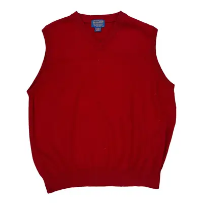 Pendleton Sweater Vest - XL Red Wool