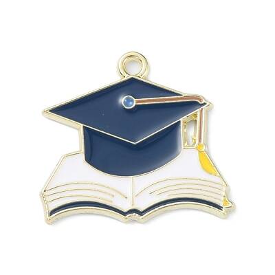 Graduation Theme Alloy Enamel Pendants