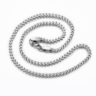 Non-Tarnish 304 Stainless Steel Wheat Chain Necklaces