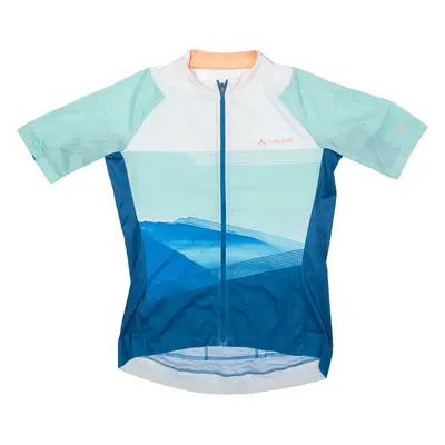 VAUDE Full Zip Cycling Womens Jersey Blue High Neck M