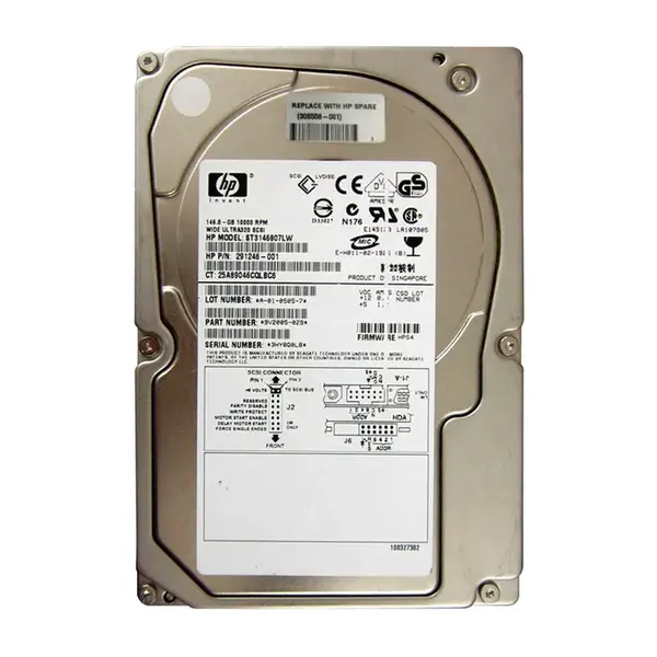 308558-001 HP 146GB Ultra-320 SCSI 10000 3.5-inch Hard Drive