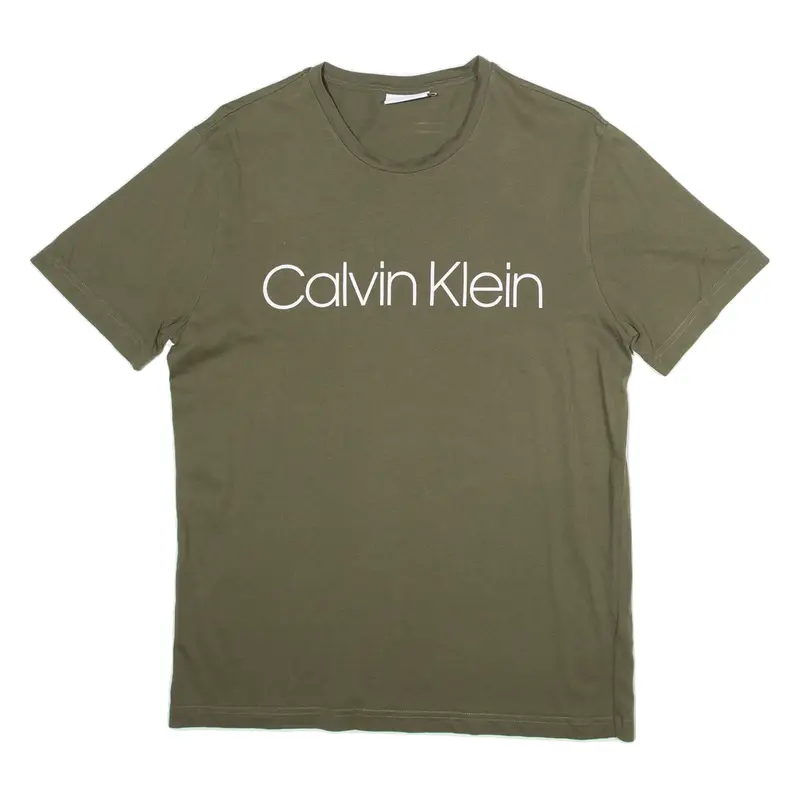 CALVIN KLEIN Womens T-Shirt Green M