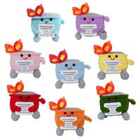 Crochet Dumpster Fire Toy, 1 Count Emotional Support Dumpster Fire Plush Toy, Emotional Support Ornament for Christmas Decora...