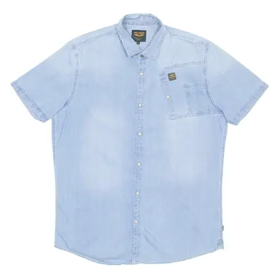 PME LEGEND Mens Plain Shirt Blue XL