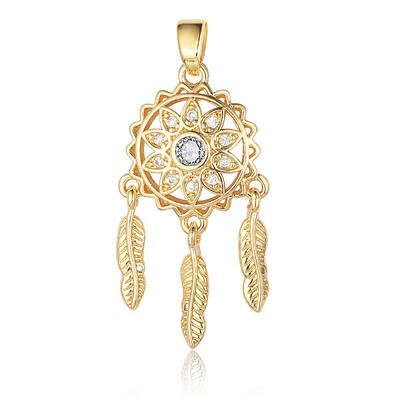 Brass Micro Pave Cubic Zirconia Pendants