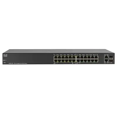 Cisco SG200-26P | Small Business 200 Series 24 x Ports 10/100/1000Base-T (12 x Ports PoE) + 2 x Ports Combo SFP (mini-GIBIC) ...