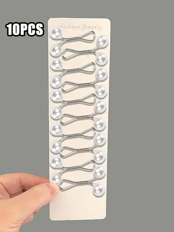 Fashionable Faux Pearl Decorated Hijab Pins, Fashionable Safety Clips for Women & Girls, Muslim Fashion Accessories for Daily...