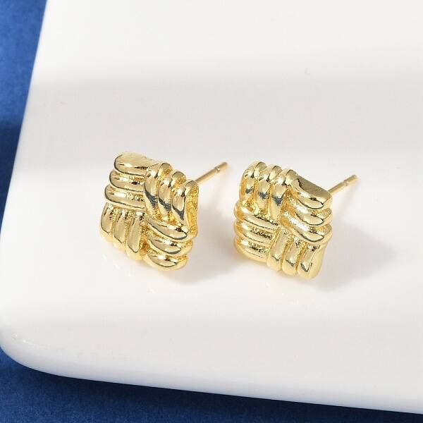 Brass Stud Earrings