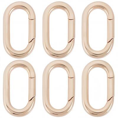 6Pcs Brass Spring Gate Rings