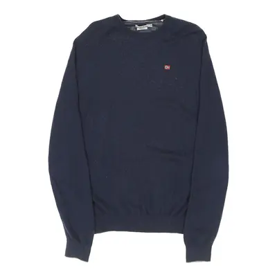 Napapijri Jumper - Large Blue Merino Wool