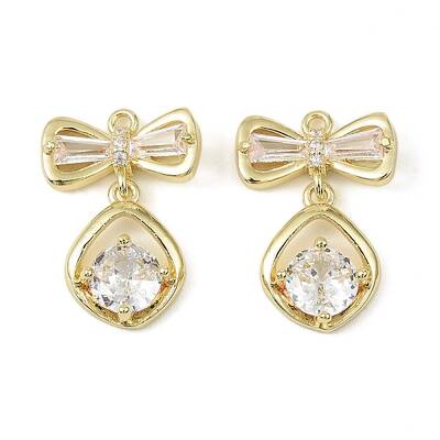 Brass Micro Pave Cubic Zirconia Pendants
