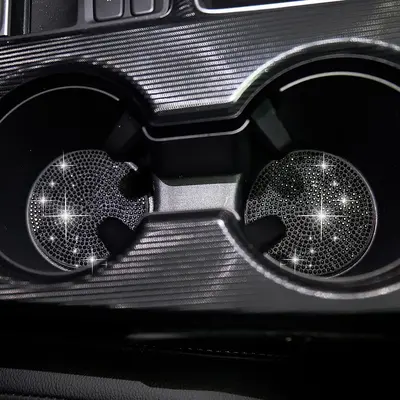 Car Coasters, 1 Pair Car Cup Holder Mat, Anti-slip & Shockproof Car Cup Holder Coaster, Fashionable Car Accessories