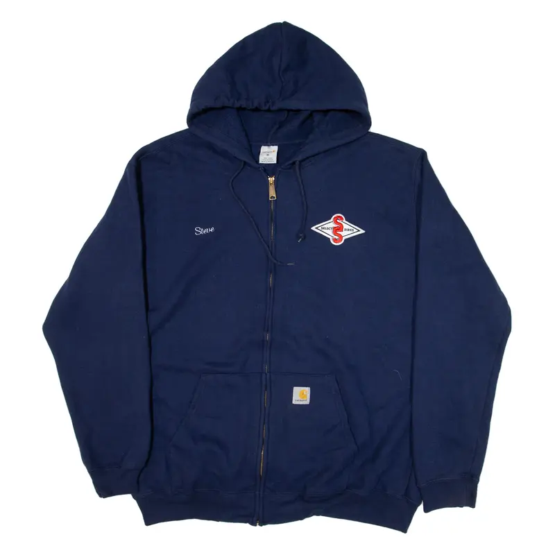CARHARTT Mens Blue Hoodie Full Zip XL
