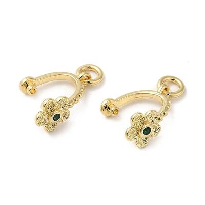Brass Cubic Zirconia Ice Pick Pinch Bails