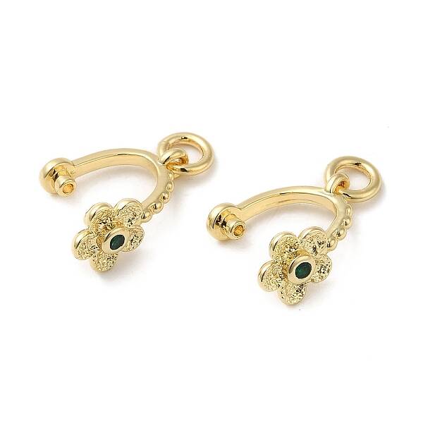 Brass Cubic Zirconia Ice Pick Pinch Bails