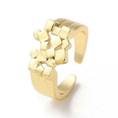 Rack Plating Brass Open Cuff Rings