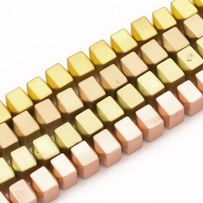 Electroplate Non-magnetic Synthetic Hematite Beads Strands