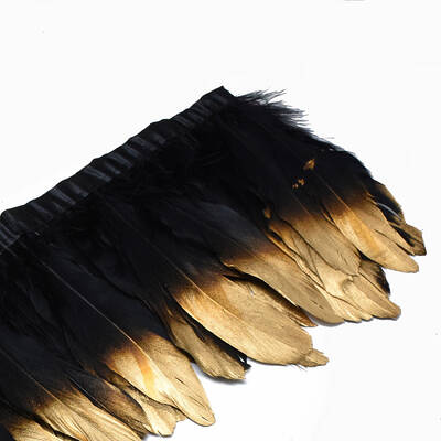 Golden Plated Goose Feather Cloth Strand Costume Accessories