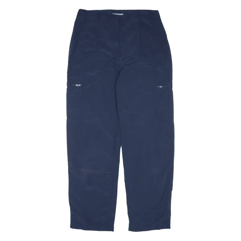 GREEN VILLAGE Cargo Trousers Blue Loose Straight Womens W32 L30