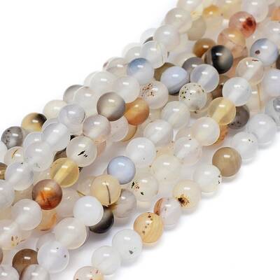 Natural Dendritic Agate Beads Strands