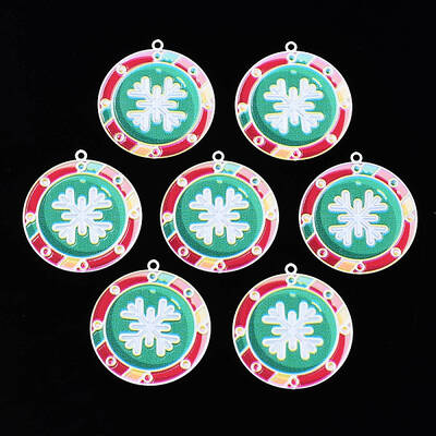 Spray Painted Brass Pendants