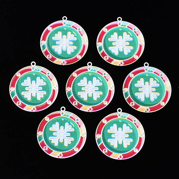 Spray Painted Brass Pendants