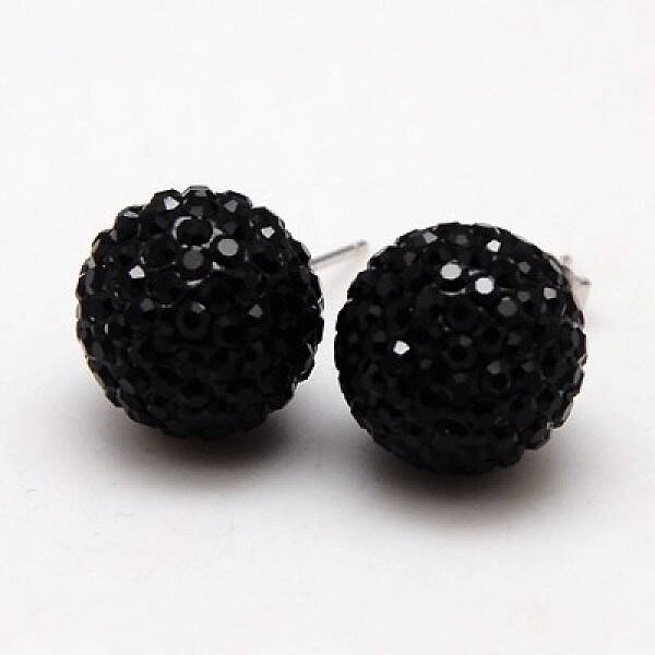 925 Sterling Silver Austrian Crystal Rhinestone Ear Studs
