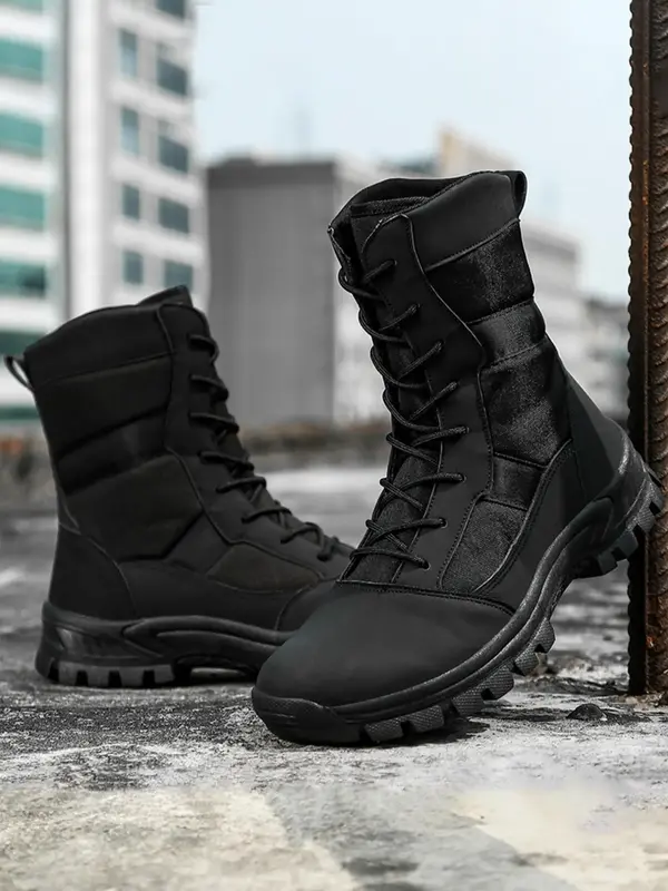 Men's 2025 Summer Street Trend Minimalist Mid-calf Boots, Trendy Sporty Combat Boots for Fall & Winter, Outdoor Sporty Winter...
