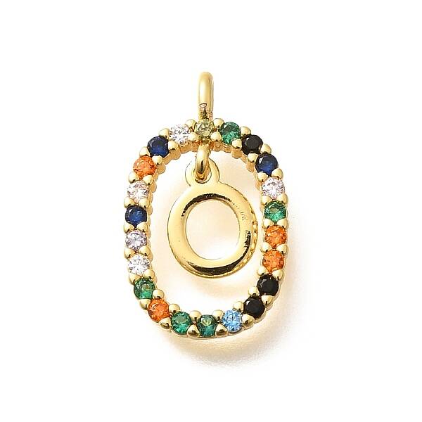 Brass Micro Pave Cubic Zirconia Pendants