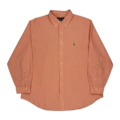 Ralph Lauren Checked Shirt - 2XL Orange Cotton