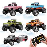 2.4G Mini Remote Control Off-road Car, 1 Box 1:64 Speed Adjustable Car with Cool Light, Car Truck Toy for Boys & Girls