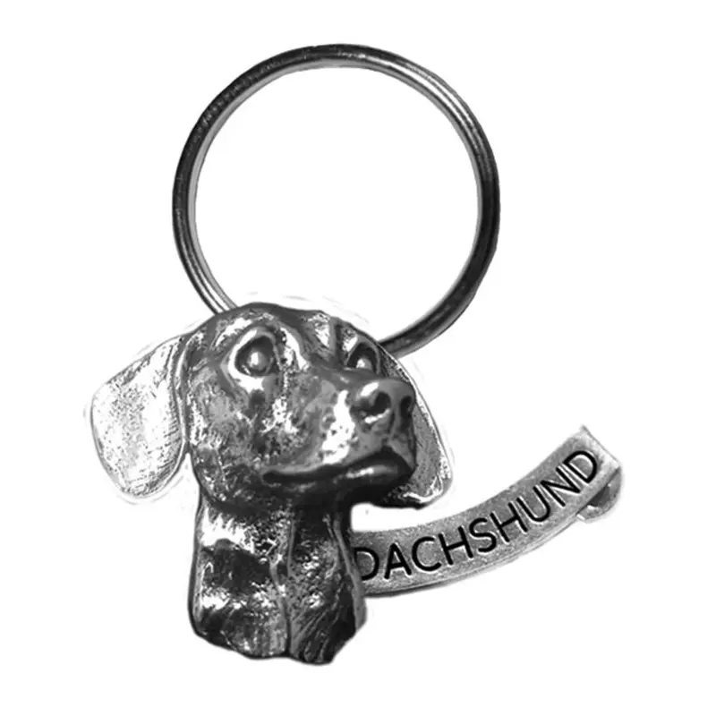 New-Spin Metal Casting Dachshund Keychain