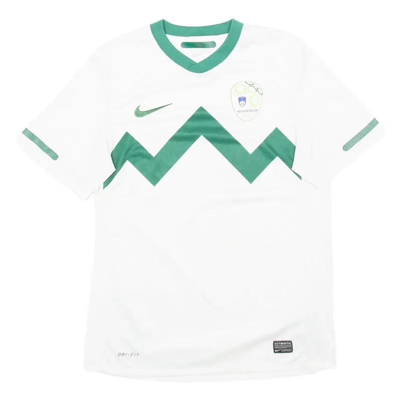 NIKE Slovenia Mens Football Shirt Jersey White V-Neck S