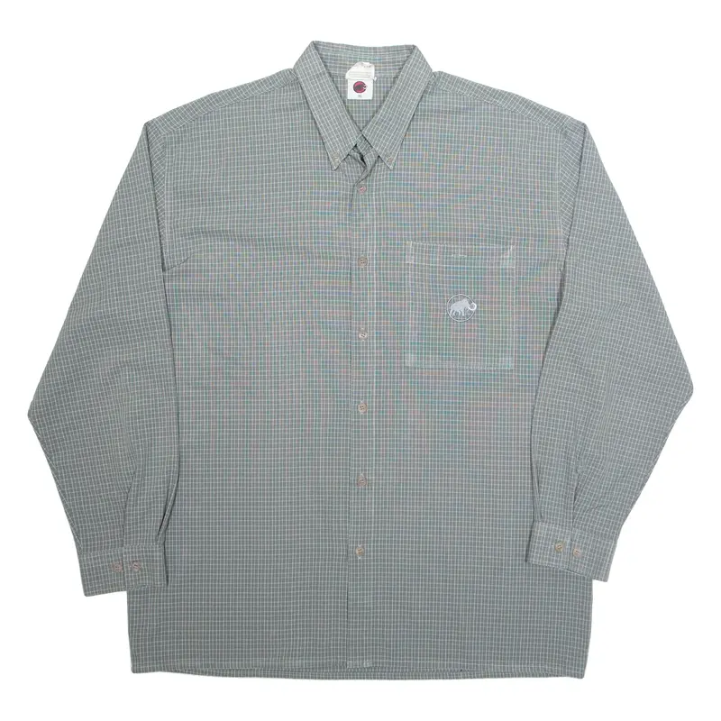 MAMMUT Mens Shirt Grey Check Long Sleeve XL