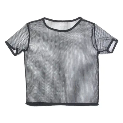 Mesh Sheer Womens Top Black M